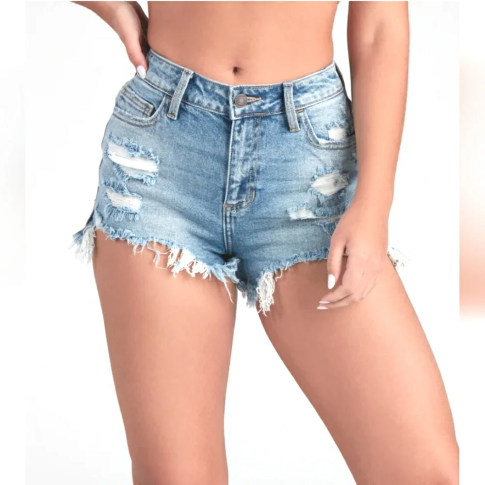 Hollister Vintage Short High-Rise Light Wash 7 w28